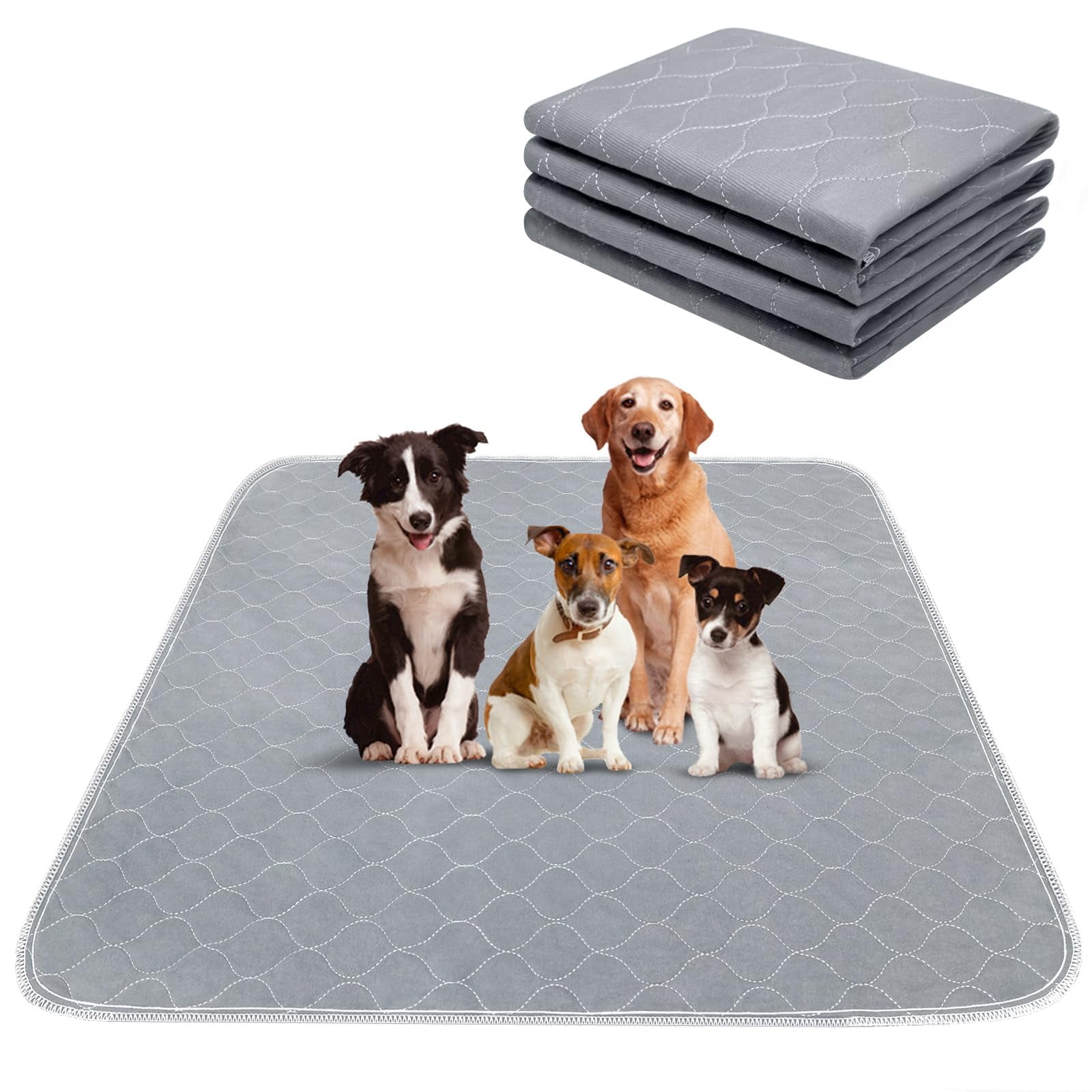 Conkote 48 x 60 Reusable Pee Pads for Dogs Extra Large Dog Pee Pads Washable Playpen Mat Non Slip for Pet Training Whelping Incontinence Potty KK25 KK25 Walmart