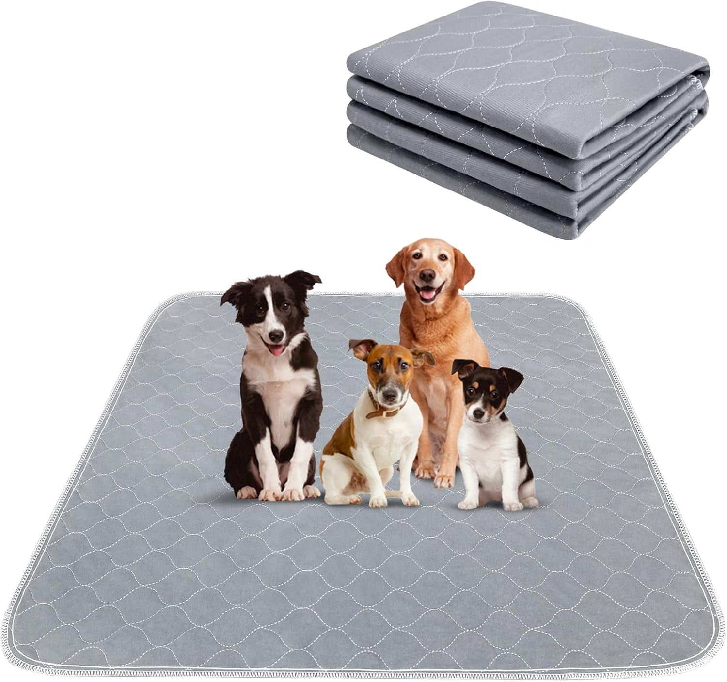 Conkote Reusable Pee Pads for Dogs Extra Large 48" x 60", Heavy Absorbency Washable Pee Pads, Waterproof & leak-proof Dog Training Pads Non-Slip for Pet Housebreaking, Whelping, Potty, Crate