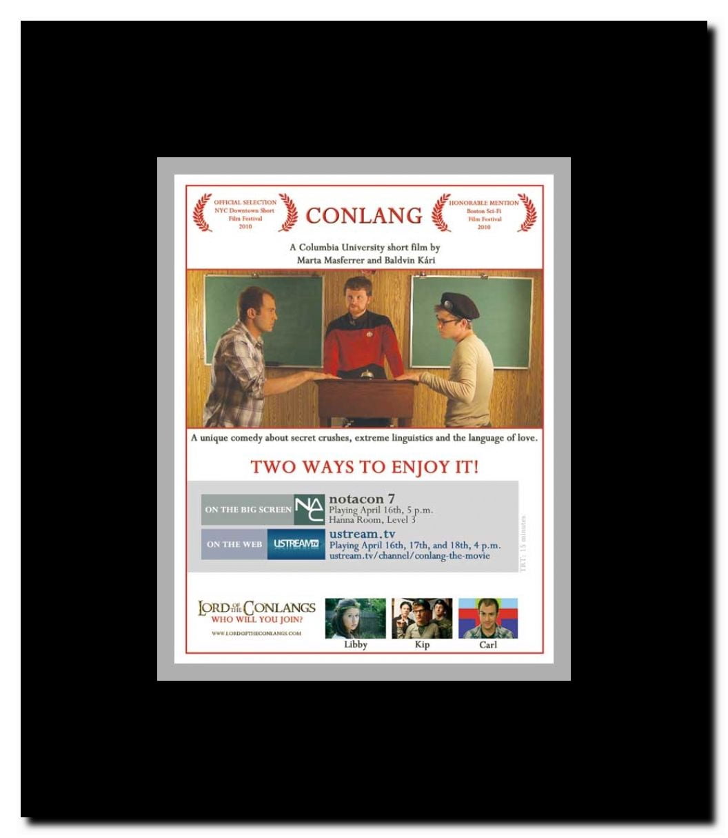 Conlang Framed Movie Poster