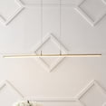 thumbnail image 1 of JONATHAN Y Conley 39.5" Dimmable Adjustable Integrated LED Metal Linear Pendant, Brass Gold, 1 of 12