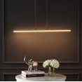thumbnail image 1 of JONATHAN Y Conley 39.5" Dimmable Adjustable Integrated LED Metal Linear Pendant, Dark Brown, 1 of 11