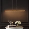 thumbnail image 1 of JONATHAN Y Conley 39.5" Dimmable Adjustable Integrated LED Metal Linear Pendant, Dark Brown, 1 of 11