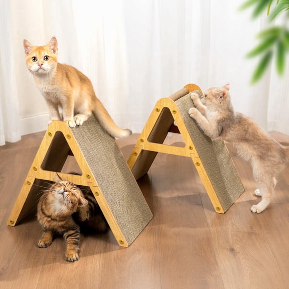 Conlun A-Shape Cat Scratcher,2pack Cat Scratching Board for Various Cat Scratch Positions,Reversible Durable Cat Scratchers for Indoor Cats to Protect Furniture,Easy to Install