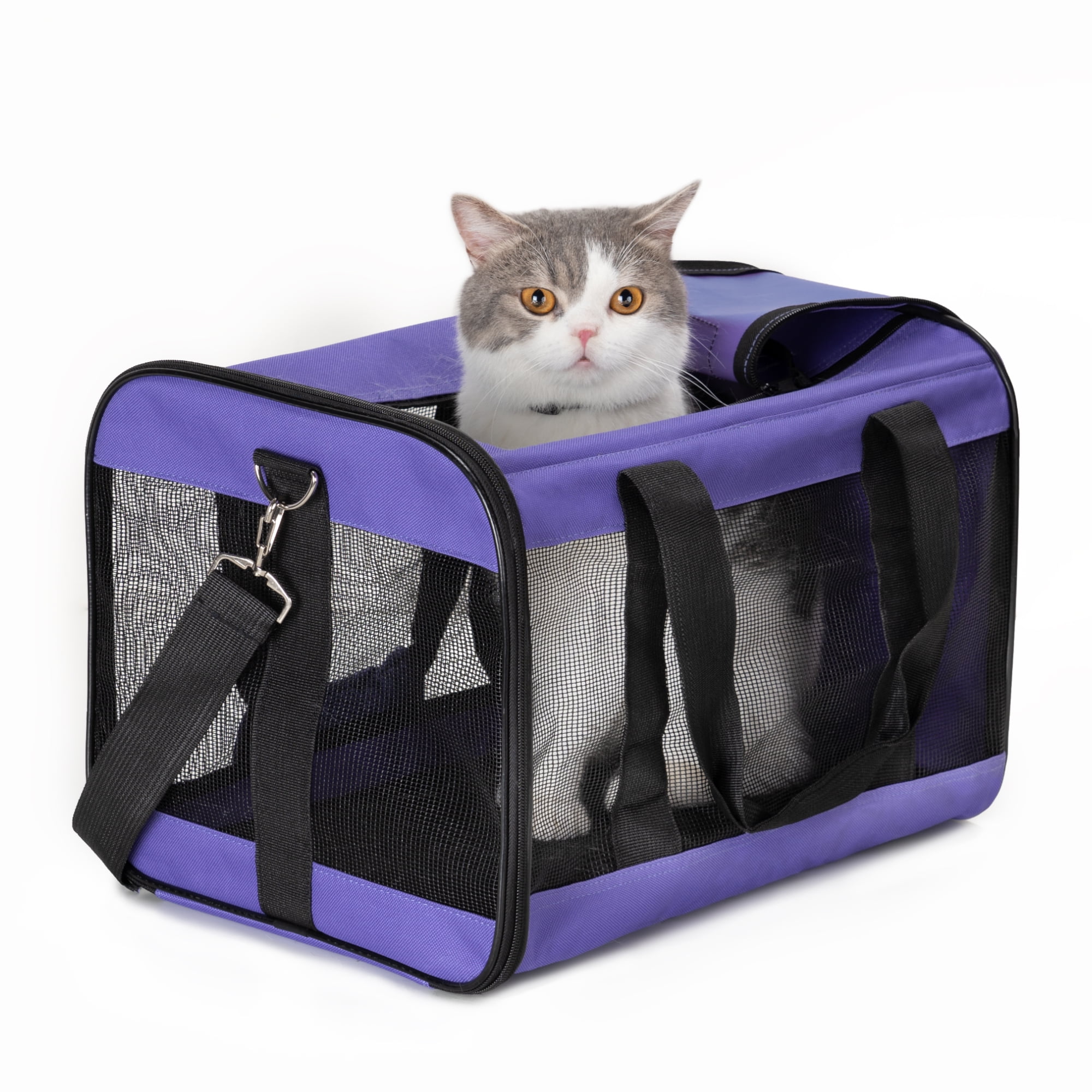 Conlun Airline Approved Pet CarrierFoldable,SoftSided, Safety Leash
