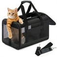 thumbnail image 1 of Conlun Cat Carrier,Foldable Soft-Sided Large Cat Carrier,Airline Approved Cat Carriers With Safety Leash,Comfort for Cat Travel Carrier,Black, 1 of 9