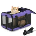 thumbnail image 1 of Conlun Cat Carrier,Foldable Soft-Sided Large Cat Carrier,Airline Approved Cat Carriers With Safety Leash,Comfort for Cat Travel Carrier,Purple, 1 of 9
