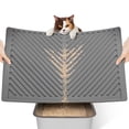 thumbnail image 1 of Conlun 22" x 16" Arched Crossbar Cat Litter Mat,Waterproof & Urine Proof Single-Layer Trapping Mat,Soft EVA Paw-Friendly Design,Gray, 1 of 8