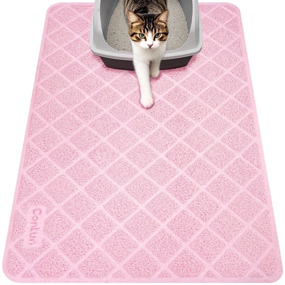 Conlun Cat Litter Mat, 24" x 17" Premium Durable PVC, Non-Slip, Less Waste, Urine Waterproof