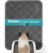 Conlun Cat Litter Mat, 24" x 17" Premium Durable PVC, Non-Slip, Less Waste, Urine Waterproof