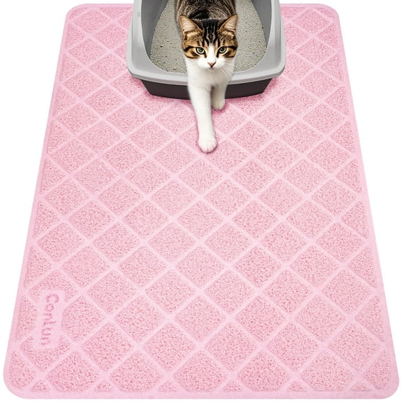 Conlun Cat Litter Mat, 24" x 17" Premium Durable PVC, Non-Slip, Less Waste, Urine Waterproof
