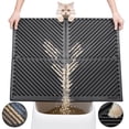 thumbnail image 1 of Conlun 30" x 24" Arched Crossbar Cat Litter Mat,Waterproof & Urine Proof Single-Layer Trapping Mat,Soft EVA Paw-Friendly Design,Black, 1 of 9