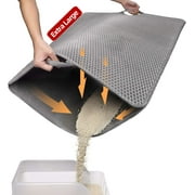 Conlun Cat Litter Mat - 30"x24" Honeycomb Double Layer, Urine Waterproof, and Easy to Clean