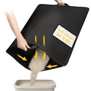 Conlun Cat Litter Mat - 34"x26" Honeycomb Double Layer, Urine Waterproof, and Easy to Clean