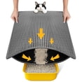 thumbnail image 1 of Conlun Double Layer Honeycomb Cat Litter Mat, Non-Slip & Washable, Gray, 24" x 18", 1 of 8