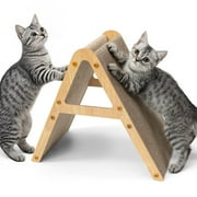 Conlun Cat Scratcher,A-Shape Cat Scratching Board for Various Cat Scratch Positions,Reversible Cardboard Cat Scratch Pad,Durable Cat Scratchers for Indoor Cats to Protect Furniture,Easy to Install