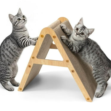 Conlun Cat Scratcher,A-Shape Cat Scratching Board for Various Cat Scratch Positions,Reversible Cardboard Cat Scratch Pad,Durable Cat Scratchers for Indoor Cats to Protect Furniture,Easy to Install