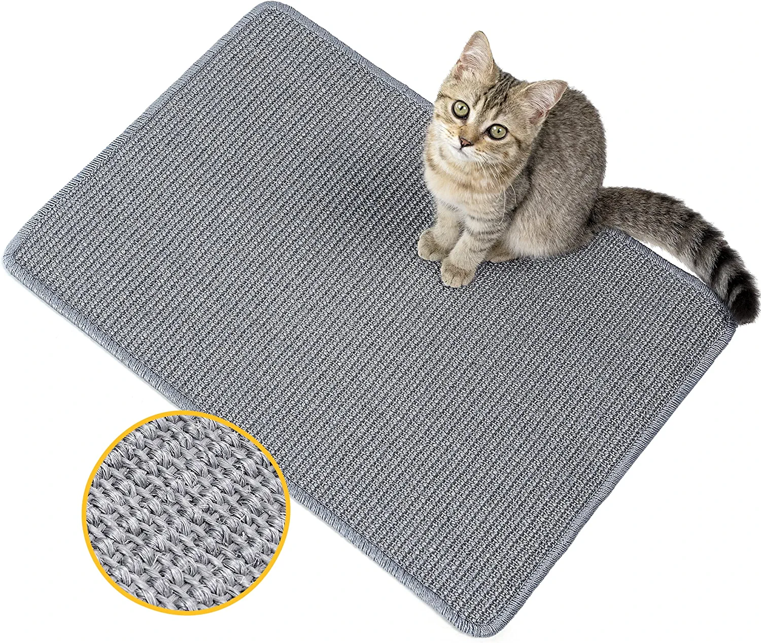 Conlun Cat Scratcher Mat1Pack 23.6"x15.7" Natural Sisal Scratch Pad