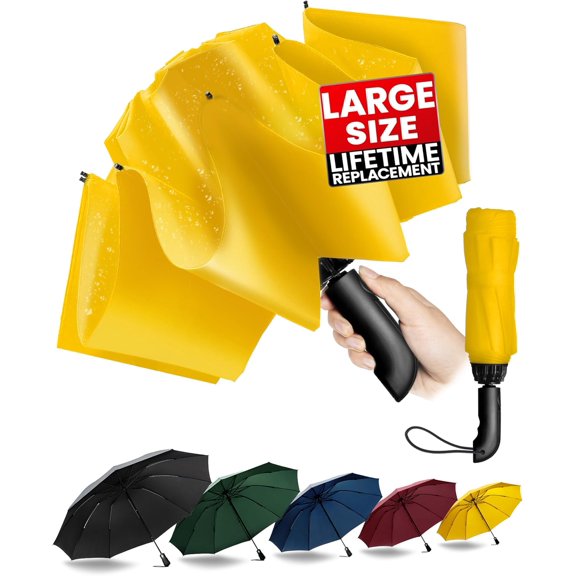 Conlun Travel Inverted Umbrella Compact Windproof- Automatic reverse Umbrellas for Rain - Folding Portable 10 Ribs Large Umbrella