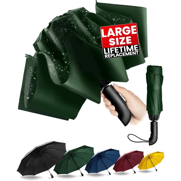 Conlun Travel Inverted Umbrella Compact Windproof- Automatic reverse Umbrellas for Rain - Folding Portable 10 Ribs Large Umbrella