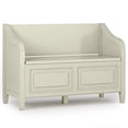 thumbnail image 1 of Simpli Home Connaught SOLID WOOD 42 inch Wide Transitional Entryway Storage Bench in Antique White, 1 of 13