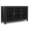 thumbnail image 1 of Connaught 60 inch Wide Solid Wood Wide Storage Cabinet Buffet in Black, 1 of 13