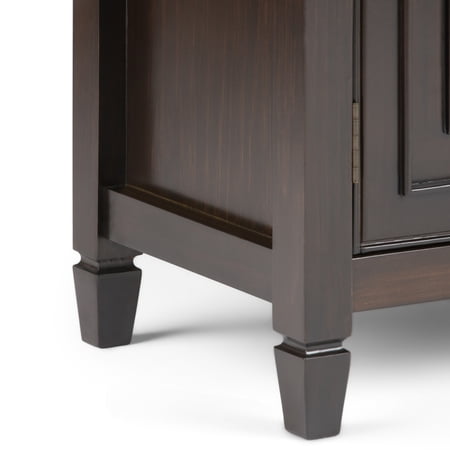 Connaught Solid Wood Entryway Storage Cabinet in Dark Chestnut Brown