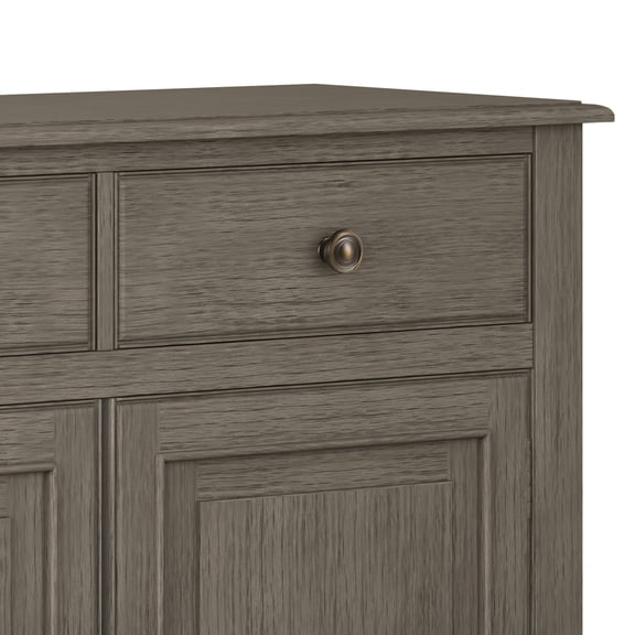 Connaught Solid Wood Entryway Storage Cabinet in Farmhouse Grey