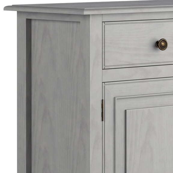 Connaught Solid Wood Entryway Storage Cabinet in Fog Grey