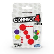 Connect 4 4-In-A-Row Game Card Game for Kids and Family Ages 6 and Up, 2-4 Players