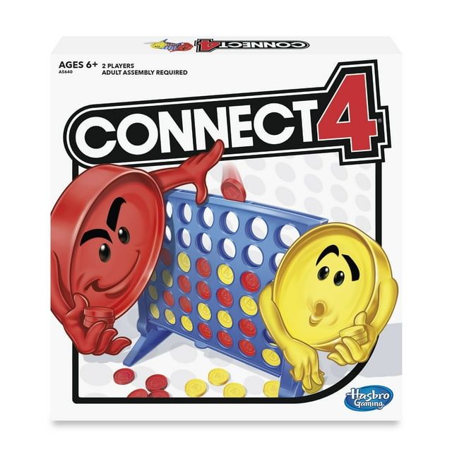 Connect 4 Classic Grid Board Game Strategy for Kids, Adults &amp; Family ...