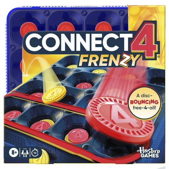 Connect 4 Frenzy Game, Bounce Discs 4 the Win, Family Party Games for Kids and Adults, Ages 8+