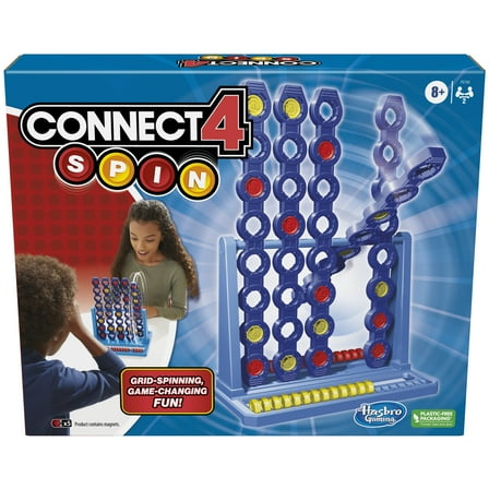 Connect 4 Spin Game, Features Spinning Connect 4 Grid, Board Game for Kids and Family