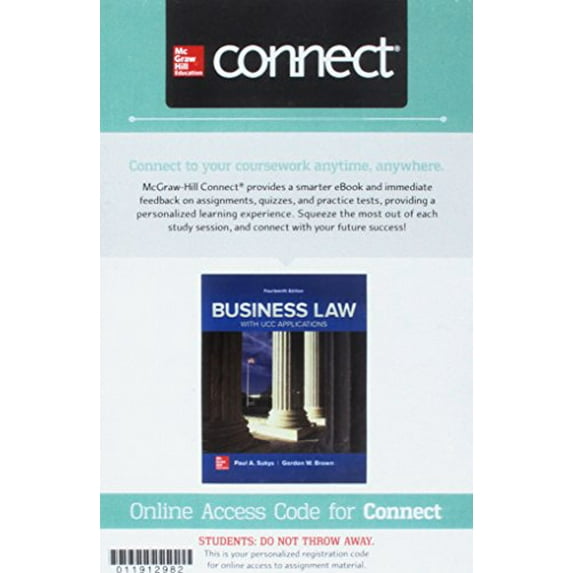 Pre-Owned Connect Access Card for Business Law with Ucc Applications Paperback