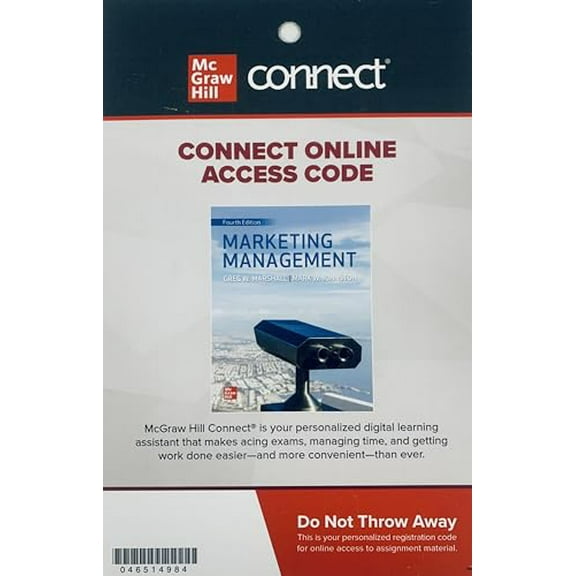 Connect Access Card for Marketing Management 4th Edition, 9781264155361, Paperback, Fourth Edition