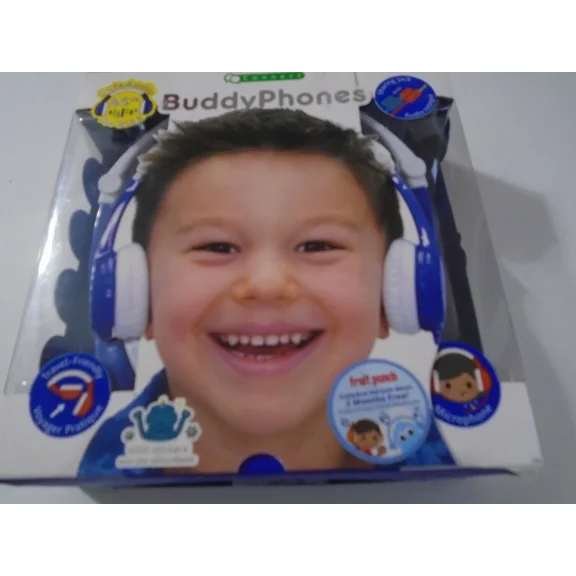 Connect Buddy Phones Safe Audio Kids Headphones In Blue Aa