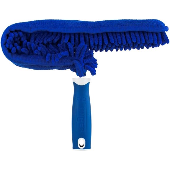 Connect and Clean Microfiber Ceiling Fan Duster, Household Cleaning Supplies to Trap Dust and Dirt, Reusable and Machine Washable Sleeve, Compatible with Threaded Poles for Higher Access