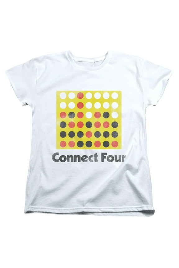 Connect Four - Classic Logo Distressed - Women's Short Sleeve Shirt - Small