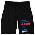 thumbnail image 1 of Connect Four Logo Men's Black Lounge Shorts-S, 1 of 5