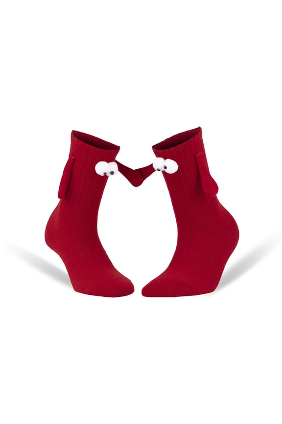 Connect & Play Magnetic Couple Socks with Hand Design - Novelty Gift for Partners