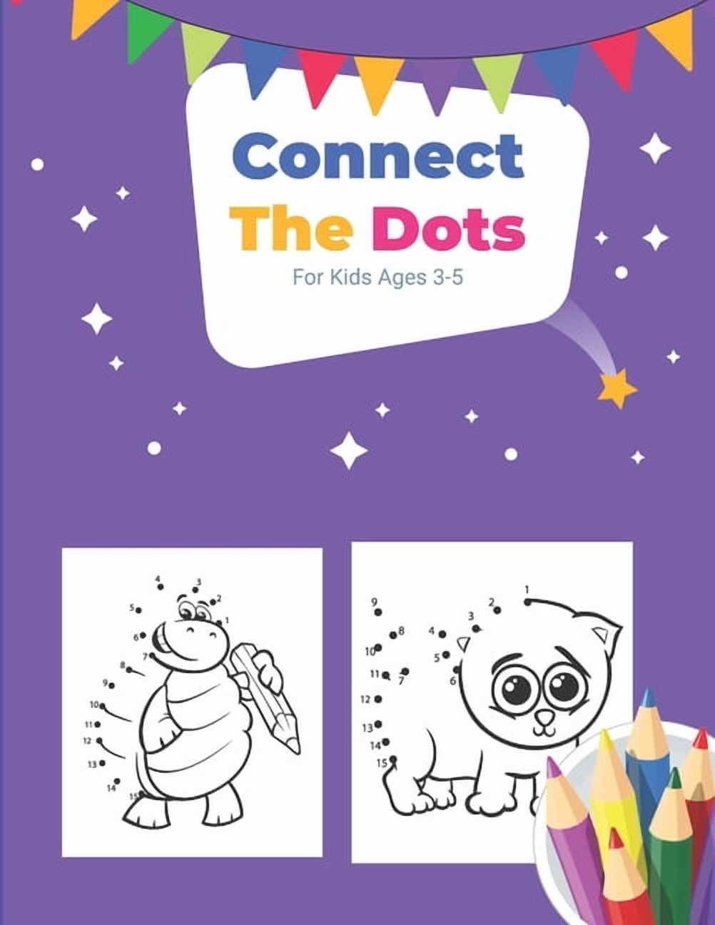 Connect The Dots for kids ages 3-5: Cute Animals Dot To Dot Activity ...