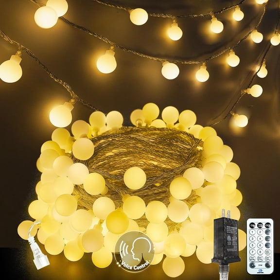 Connectable 43FT 100LED Globe String Lights Indoor, Smart Classroom Lights