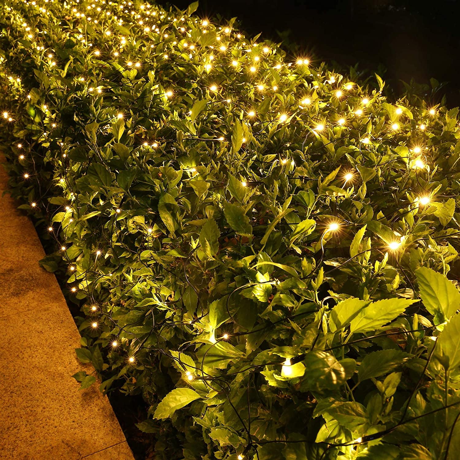 Connectable Christmas Net Lights Plug in 8 Modes 5ftx5ft 96 Led Mesh