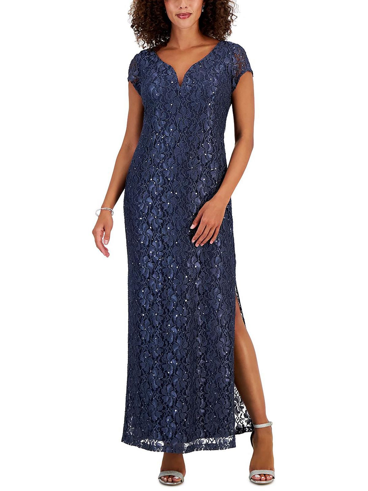 Connected Apparel Womens Lace Sequined Evening Dress - Walmart Business  Supplies