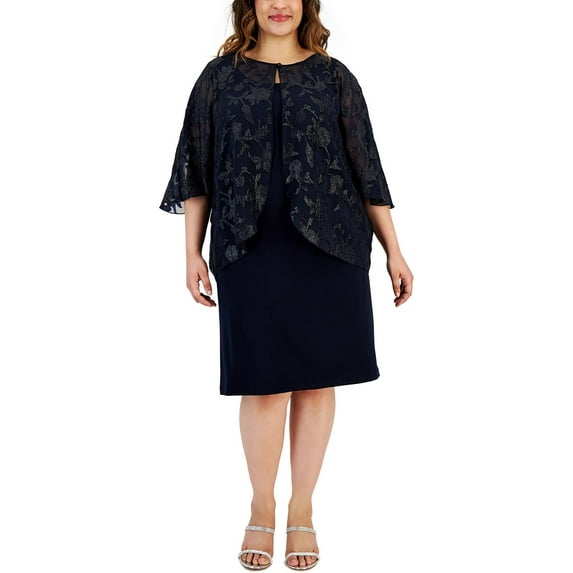 Connected Apparel Womens Plus Cocktail And Party Dress
