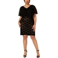 thumbnail image 1 of Connected Apparel Womens Plus Lace Chiffon I Cocktail Dress, 1 of 2