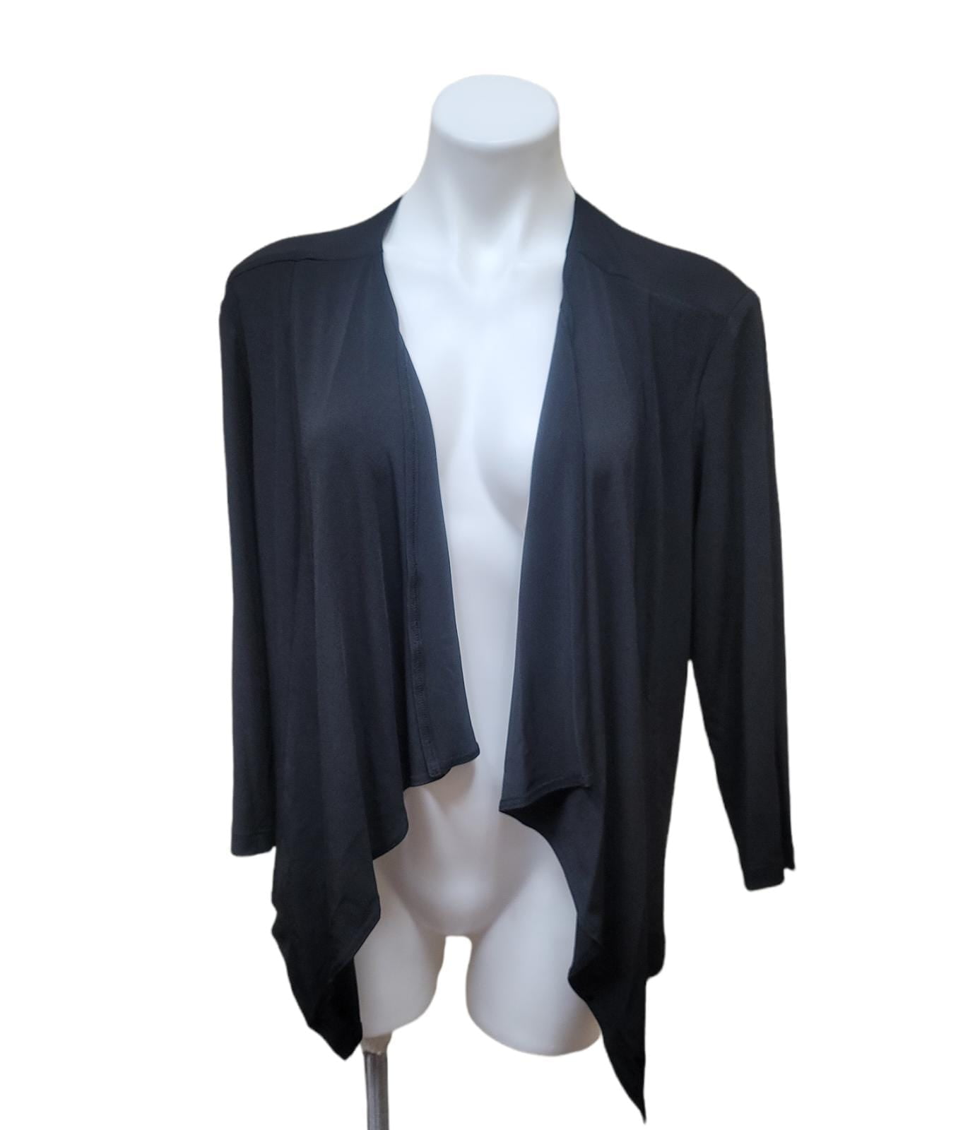 Connected BLACK Women s Scalloped Lace Shrug US L Walmart