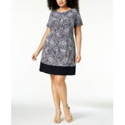 spring maternity dresses Imelda Star Jacquard Knit Dress Evening Blue Multi