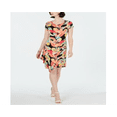 thumbnail image 1 of Connected Women's Asymmetrical Hem Floral a line Dress Yellow Size -12P, 1 of 3