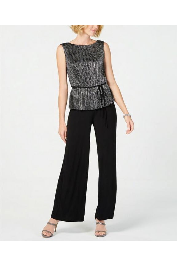 Womens Metallic Sleeveless Jumpsuit;12