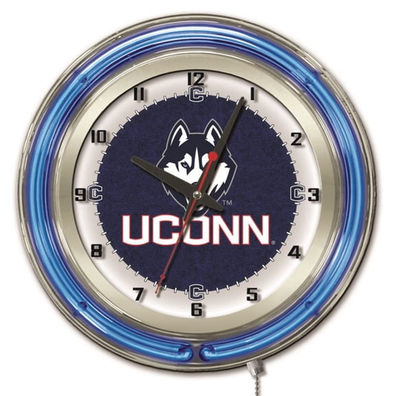 UConn Huskies 19" Neon Wall Clock